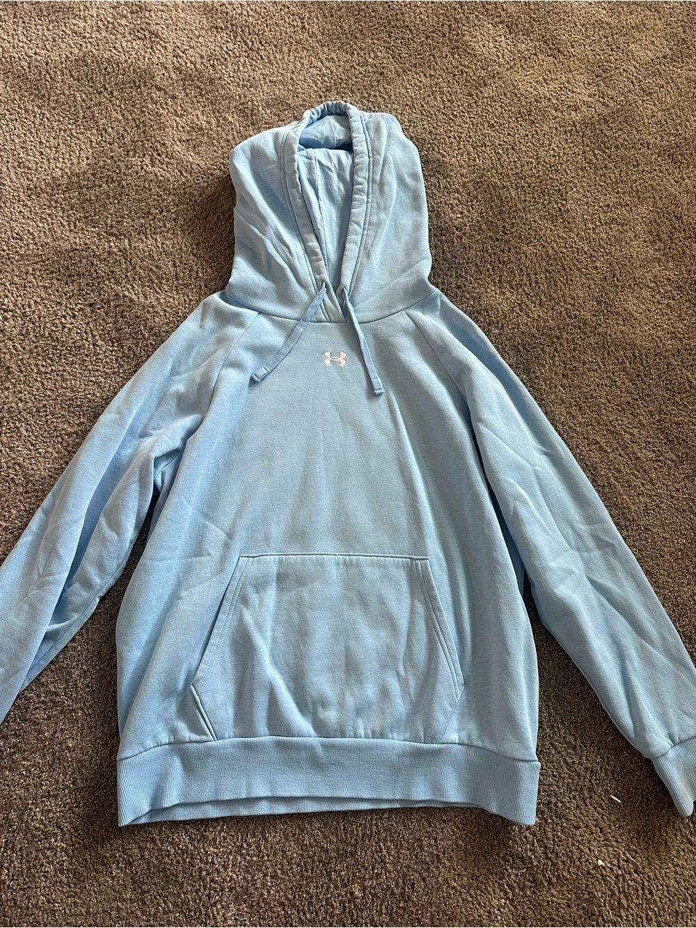 Under Armour Sky Blue Pullover Hoodie with Front Pocket